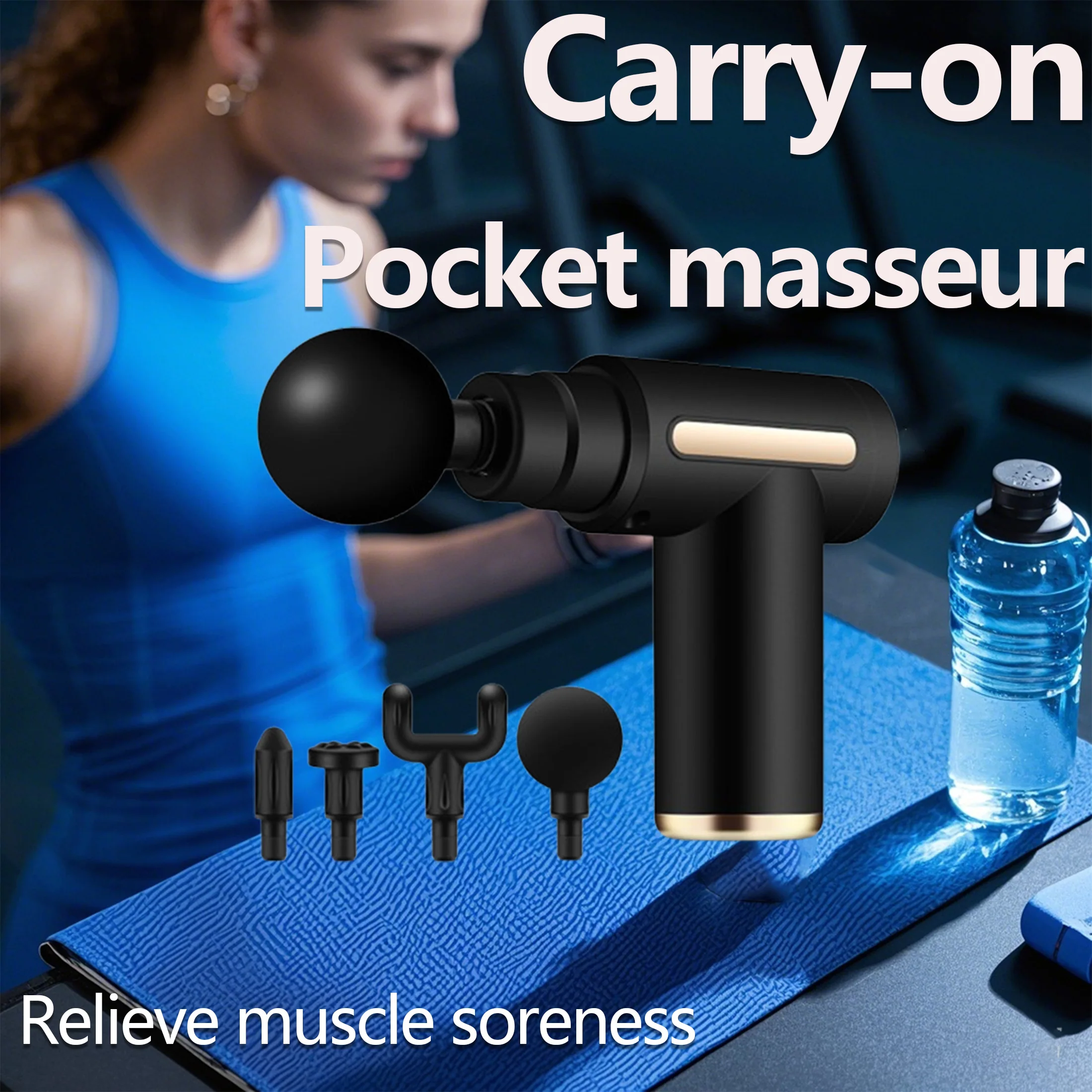 1pc-USB rechargeable fascia gun with six four replaceable massage heads, portable, six levels of strength, relaxing muscles
1pc-USB rechargeable fascia gun with six four replaceable massage heads, portable, six levels of strength, relaxing muscles