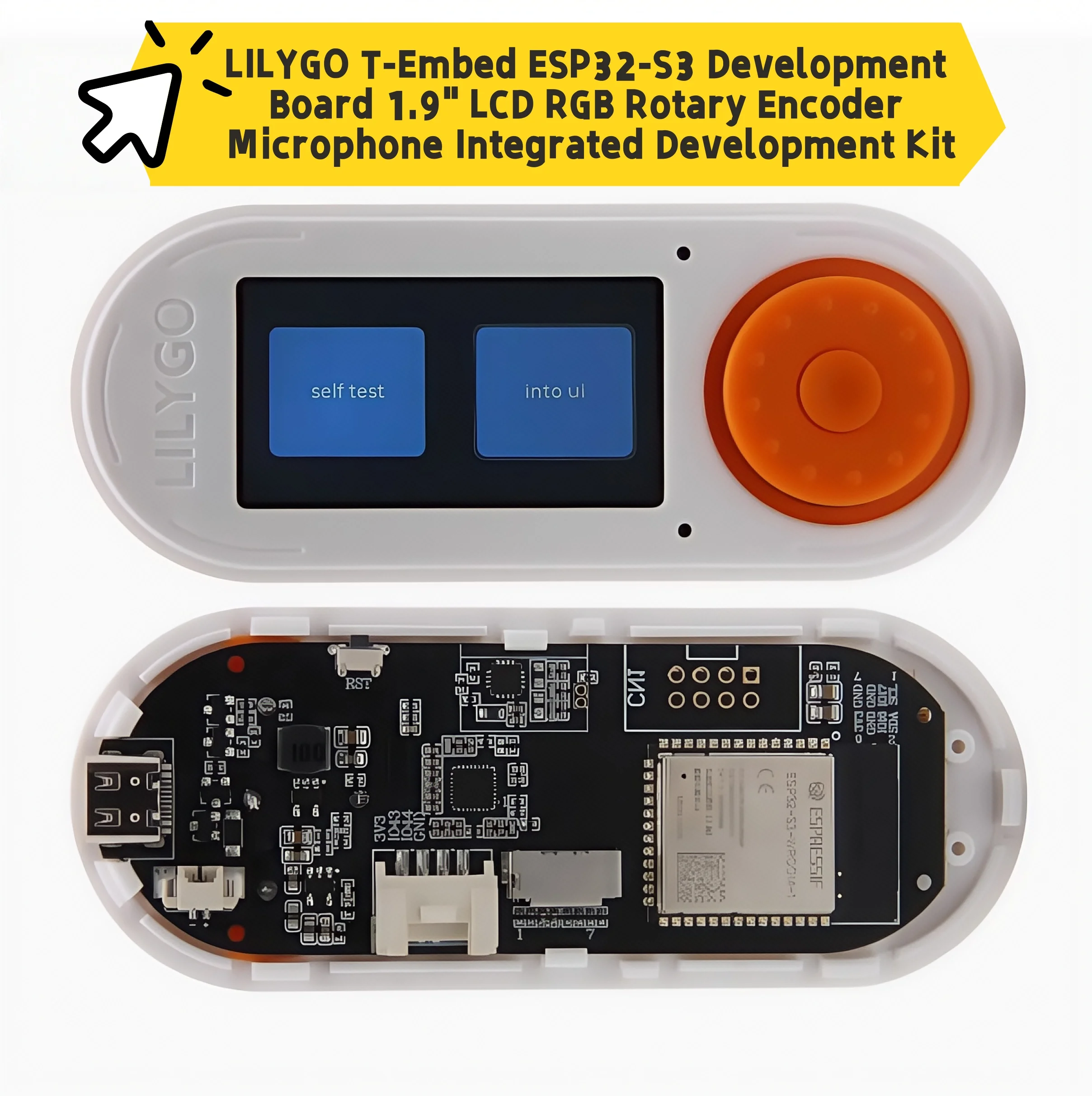 LILYGO® T-Embed ESP32-S3 1.9" LCD RGB Microphone Rotary Encoder Development Board
LILYGO® T-Embed ESP32-S3 1.9" LCD RGB Microphone Rotary Encoder Development Board