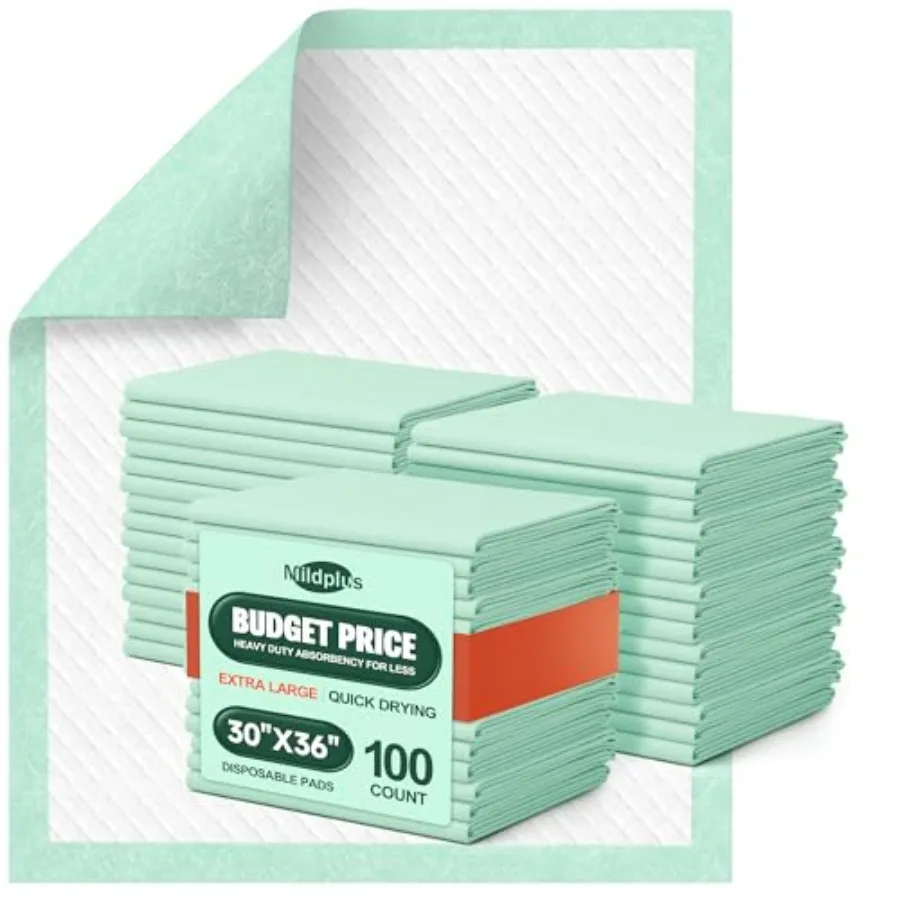 100 Count Disposable Bed Pads 30x36 Inch Extra Large Incontinence Underpads Heavy Absorbency 90 Grams Pee Pads for Adult Senior
100 Count Disposable Bed Pads 30x36 Inch Extra Large Incontinence Underpads Heavy Absorbency 90 Grams Pee Pads for Adult Senior