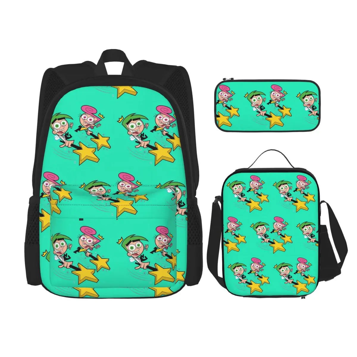Fairly Oddparents Cosmo Backpacks Boys Girls Bookbag Children School Bags Kids Rucksack Lunch Bag Pen Bag Three-Piece Set
Fairly Oddparents Cosmo Backpacks Boys Girls Bookbag Children School Bags Kids Rucksack Lunch Bag Pen Bag Three-Piece Set