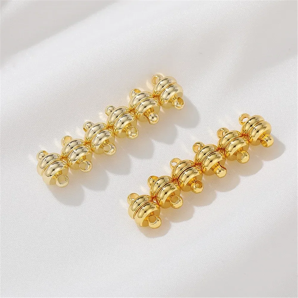 14K Gold-Color Hamburger Magnetic Buckle Magnetic Buckle Handmade DIY Bracelet Necklace Finishing Connection Accessories K049
14K Gold-Color Hamburger Magnetic Buckle Magnetic Buckle Handmade DIY Bracelet Necklace Finishing Connection Accessories K049
