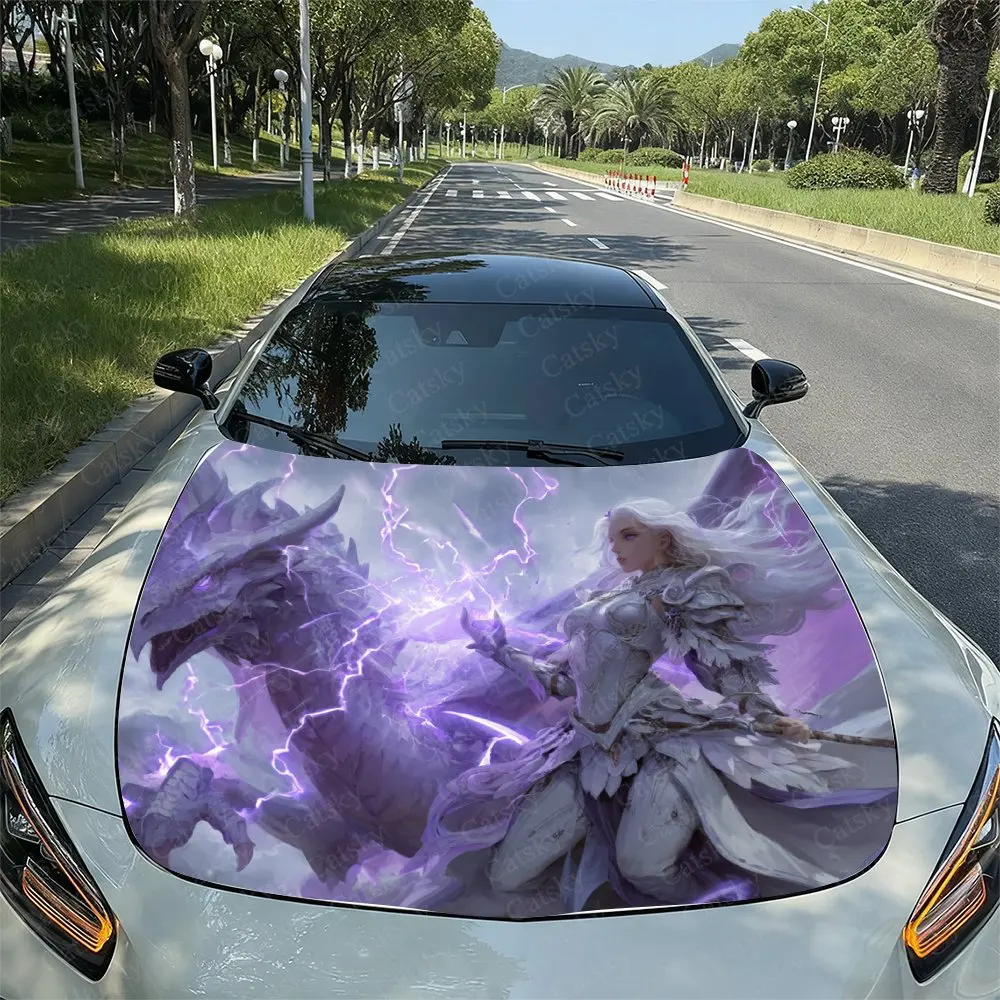 Purple Lightning Dragon Warrior Car Hood Decal Sticker, Durable Car Vinyl Wraps Suitable For Most Vehicles, Car Engine Hood Prot
Purple Lightning Dragon Warrior Car Hood Decal Sticker, Durable Car Vinyl Wraps Suitable For Most Vehicles, Car Engine Hood Prot