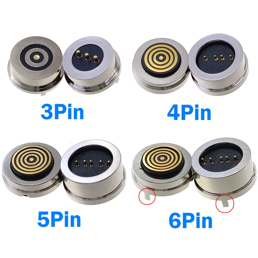 3/4/5/6 Pin Waterproof Magnetic Pogo Pin Connector Spring Loaded Male Female 360 ° blind suction DC Signal transmission charging
3/4/5/6 Pin Waterproof Magnetic Pogo Pin Connector Spring Loaded Male Female 360 ° blind suction DC Signal transmission charging