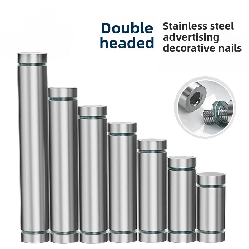 10pcs Stainless steel double-ended advertising nails mirror nails glass nails acrylic screws wall mounting screws solid screws
10pcs Stainless steel double-ended advertising nails mirror nails glass nails acrylic screws wall mounting screws solid screws