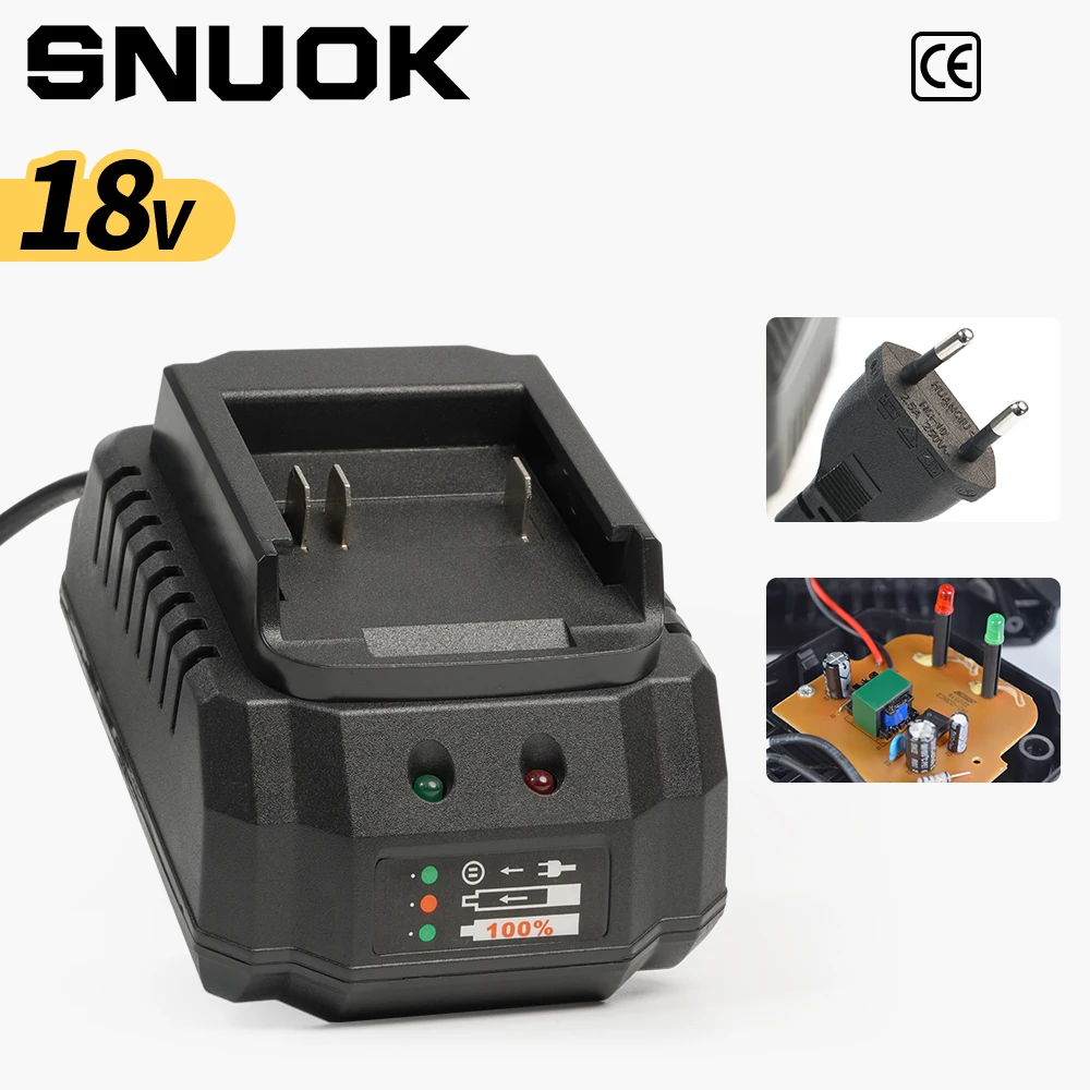 Зарядное устройство SNUOK18V для электроинструментов может использоваться с аккумуляторами 2.0-3.0Ah, совместимыми с Makita (модели BL1415, BL1420, BL1815, BL1830, BL1840, BL1860).
Зарядное устройство SNUOK18V для электроинструментов может использоваться с аккумуляторами 2.0-3.0Ah, совместимыми с Makita (модели BL1415, BL1420, BL1815, BL1830, BL1840, BL1860).