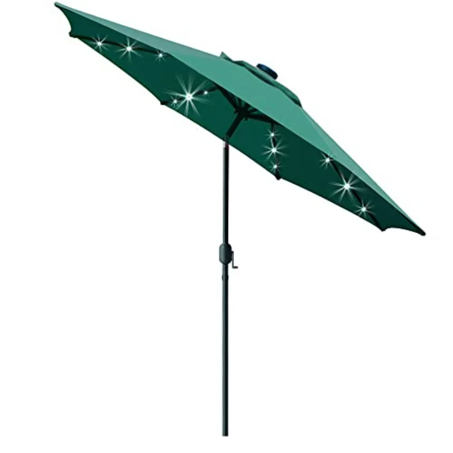 9' Solar LED Lighted Patio Umbrella with 8 Ribs/Tilt Adjustment and Crank Lift System Dark Green
9' Solar LED Lighted Patio Umbrella with 8 Ribs/Tilt Adjustment and Crank Lift System Dark Green