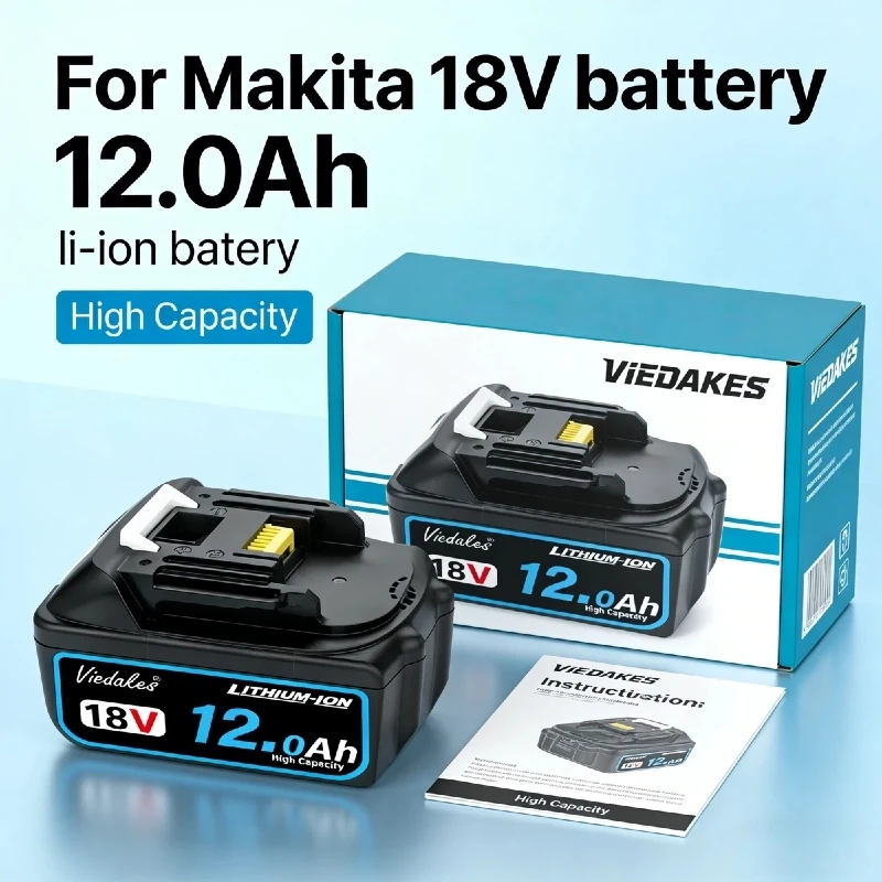 for Makita 18v Battery 12.0Ah Rechargeable Li-ion Battery Replacement BL1830 BL1840 BL1850 BL1860 Power Tool Battery
for Makita 18v Battery 12.0Ah Rechargeable Li-ion Battery Replacement BL1830 BL1840 BL1850 BL1860 Power Tool Battery