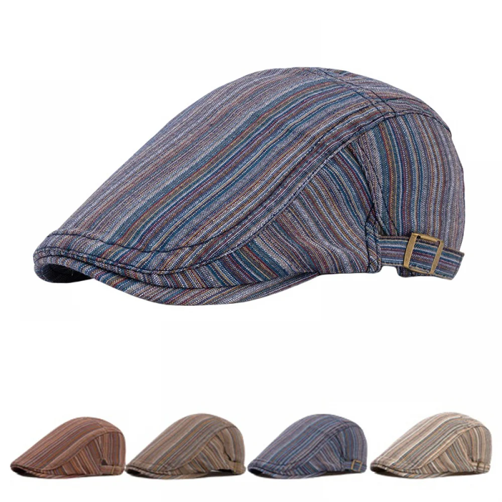 Women Retro Colorful Striped Newsboy Duckbill Flat Hat Gatsby Ivy Beret Golf Cap
Women Retro Colorful Striped Newsboy Duckbill Flat Hat Gatsby Ivy Beret Golf Cap