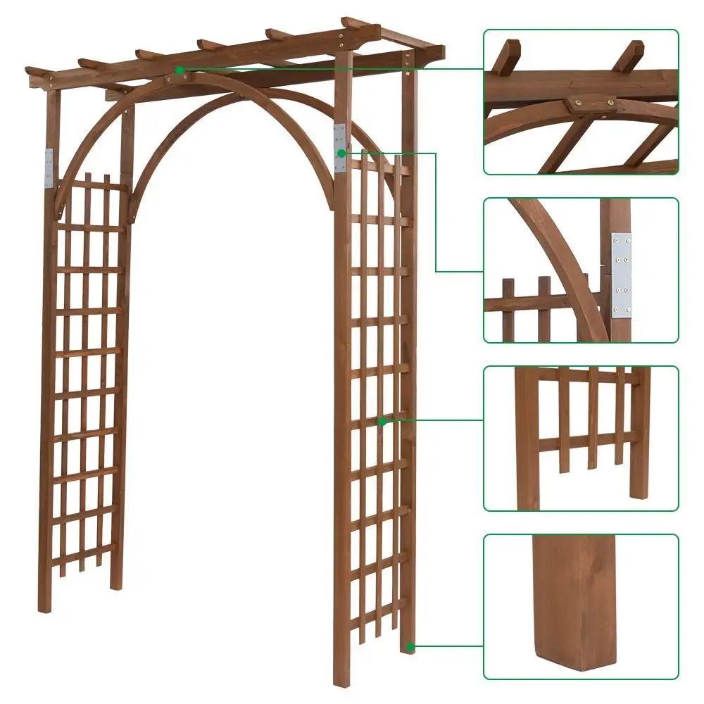 Wooden Garden Arch Trellis Pergola Arbor Over 8FT High Patio Plant Outdoor
Wooden Garden Arch Trellis Pergola Arbor Over 8FT High Patio Plant Outdoor