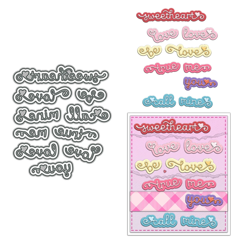 MangoCraft Love Words Cutting Dies Valentine's Day Series DIY Scrapbooking Supplies Metal Dies Knife Mold For Cards Albums Decor
MangoCraft Love Words Cutting Dies Valentine's Day Series DIY Scrapbooking Supplies Metal Dies Knife Mold For Cards Albums Decor