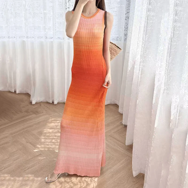Women's Sleeveless Round Neck Gradient Dress, Fashion Elegant Long Dress, High Quality Dresses, Summer, New, 2025,y2k
Women's Sleeveless Round Neck Gradient Dress, Fashion Elegant Long Dress, High Quality Dresses, Summer, New, 2025,y2k