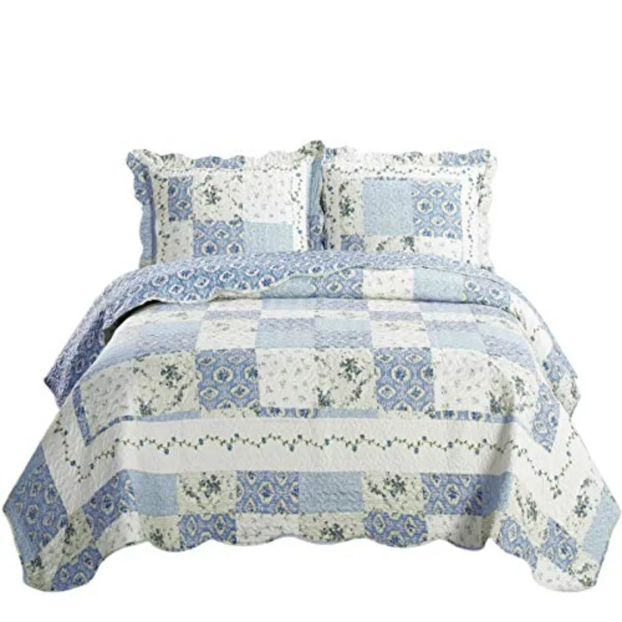 Reversible Coverlets Over-Sized 3pc Quilt Set 92-Inch Wide x 96-Inch Long Lightweight Bedspread
Reversible Coverlets Over-Sized 3pc Quilt Set 92-Inch Wide x 96-Inch Long Lightweight Bedspread