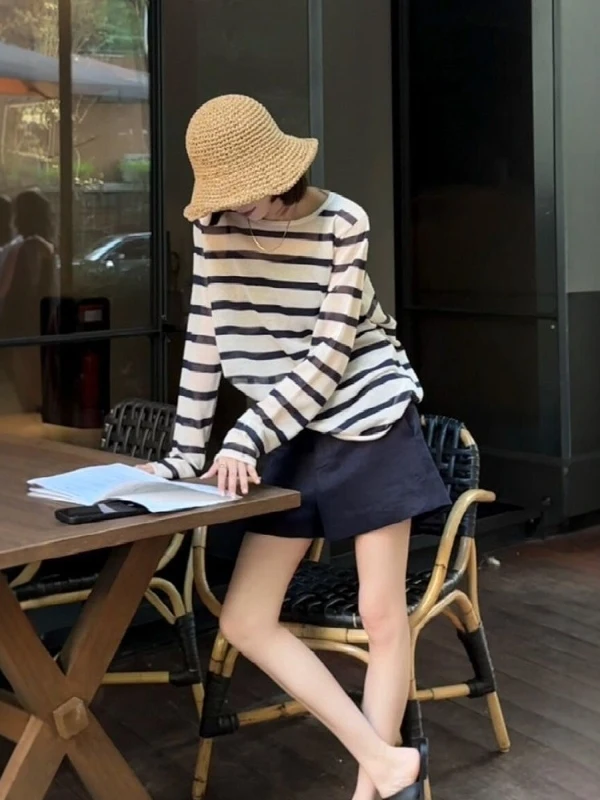 Korean Style Long Sleeve UV Protection T-Shirt Air Conditioning Shirt Women Summer Strap Outerwear Lazy Style Cover up Top Thin
Korean Style Long Sleeve UV Protection T-Shirt Air Conditioning Shirt Women Summer Strap Outerwear Lazy Style Cover up Top Thin