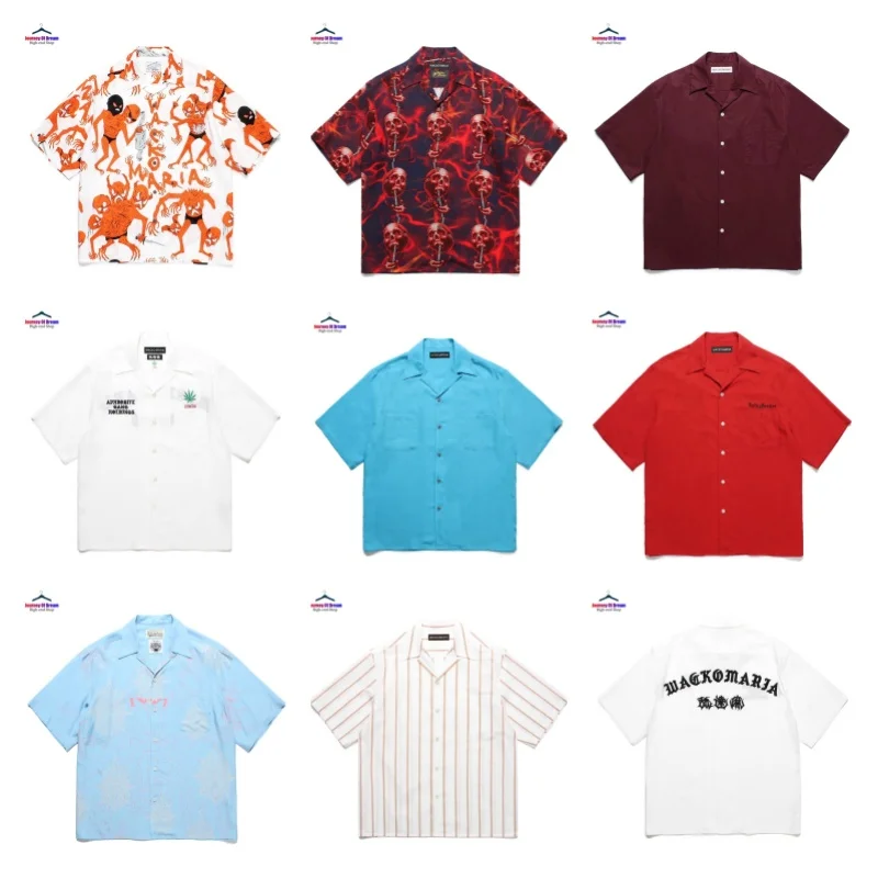 WACKO MARIA Multicolour Best Quality 1:1 Shirt Summer Vintage Embroidery Print Fashion Cuban Neck High-end Short Sleeve Shirt
WACKO MARIA Multicolour Best Quality 1:1 Shirt Summer Vintage Embroidery Print Fashion Cuban Neck High-end Short Sleeve Shirt