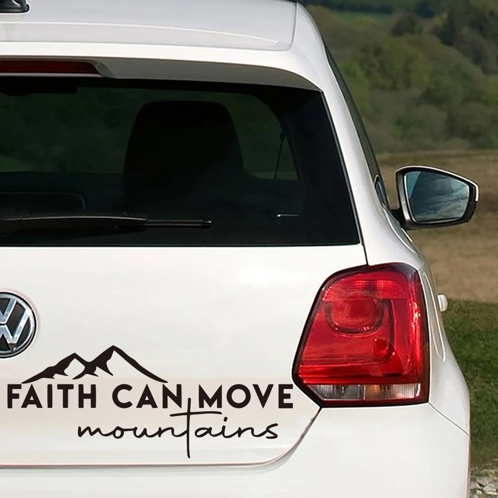 Faith Can Move Mountain Car Sticker Decal for Windshield Windscreen Bumper Tailgate Auto Vehicle Decor
Faith Can Move Mountain Car Sticker Decal for Windshield Windscreen Bumper Tailgate Auto Vehicle Decor