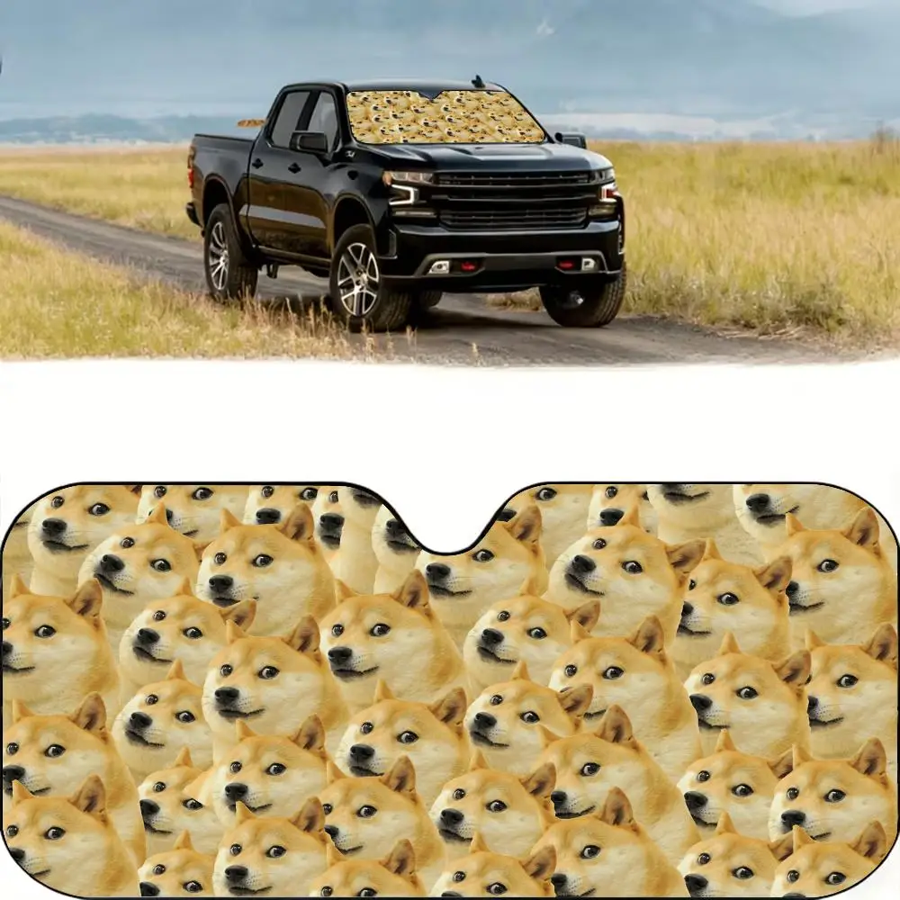 Funny Dog Sun Visor Reusable Aluminum Foil UV Protector Heat Three-layer Insulation Windshield Sunshades
Funny Dog Sun Visor Reusable Aluminum Foil UV Protector Heat Three-layer Insulation Windshield Sunshades