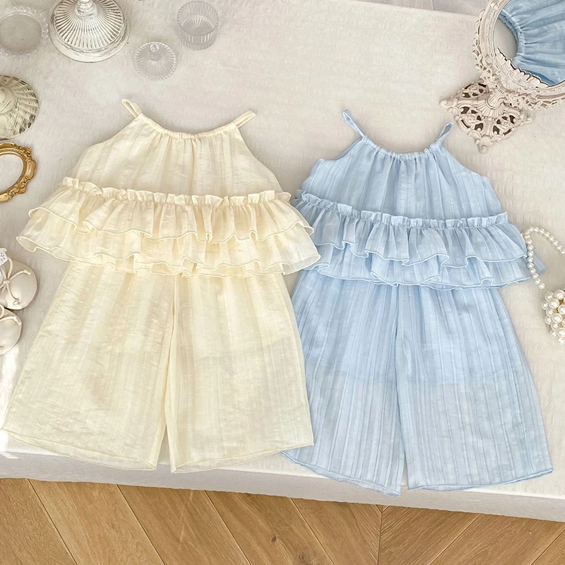 2025 New Summer Korean Style 0-5Yrs Kids Clothes Suit Sleeveless Solid Color Vest+Pants Baby Girls Clothing Set
2025 New Summer Korean Style 0-5Yrs Kids Clothes Suit Sleeveless Solid Color Vest+Pants Baby Girls Clothing Set
