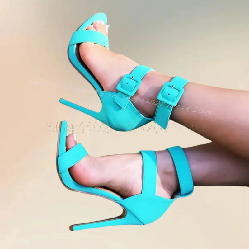 Blue Buckle Decor Open Toe Cover Heel Sandals Ankle Buckle Strap Women Shoes Thin High Heel Novel Party 2024 Zapatos Para Mujere
Blue Buckle Decor Open Toe Cover Heel Sandals Ankle Buckle Strap Women Shoes Thin High Heel Novel Party 2024 Zapatos Para Mujere