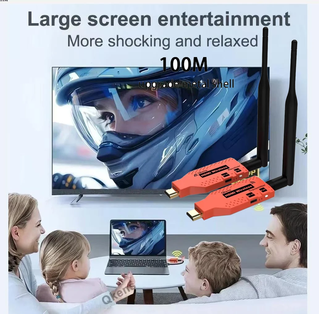 100M Wireless HDMI Extender Display Adapter Video Transmitter and Receiver 2 3 4 TV Share for Camera Laptop To Projector Monitor
100M Wireless HDMI Extender Display Adapter Video Transmitter and Receiver 2 3 4 TV Share for Camera Laptop To Projector Monitor