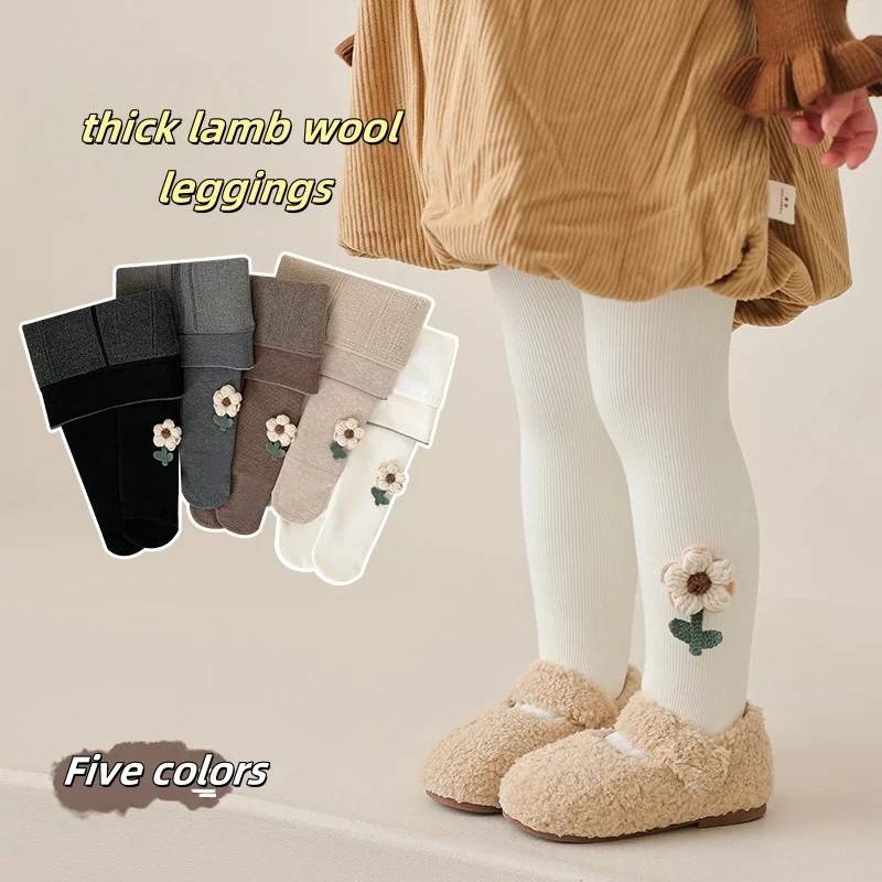 Winter Girls Thermal Leggings Thick Lambswool Fleece Lined Floral Embroidery Elastic Warm Pants for Girls
Winter Girls Thermal Leggings Thick Lambswool Fleece Lined Floral Embroidery Elastic Warm Pants for Girls