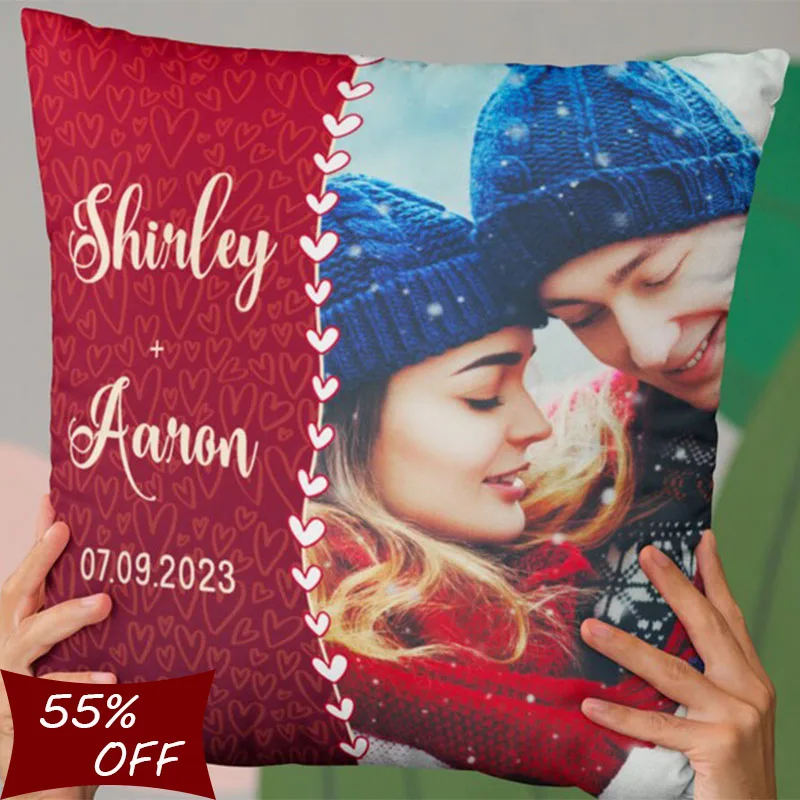 Custom Couple Photo Pillow-Personalized Love Pillow-Wedding Anniversary/Valentine's Present-Romantic Home Decor with Your Memory
Custom Couple Photo Pillow-Personalized Love Pillow-Wedding Anniversary/Valentine's Present-Romantic Home Decor with Your Memory