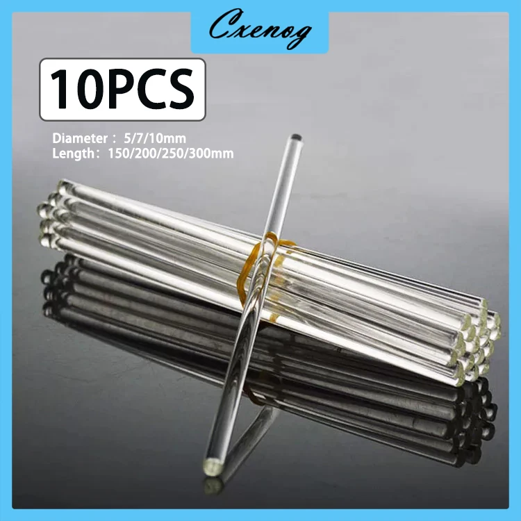 10PCS Lab Glass Stirring Rods Borosilicate Stirrer 5/7/10mm Diameter 150/200/250/300mm Length For Chemistry Lab
10PCS Lab Glass Stirring Rods Borosilicate Stirrer 5/7/10mm Diameter 150/200/250/300mm Length For Chemistry Lab