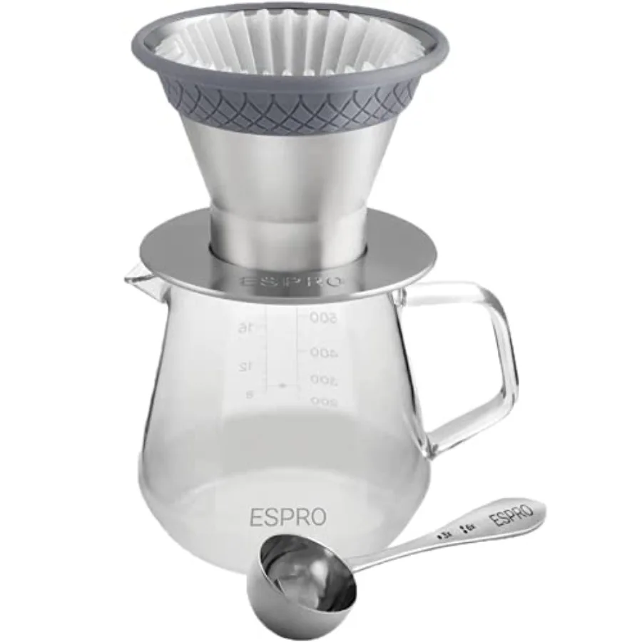Coffee Brewing - Durable Brushed Stainless Steel Dual Filter with Patented Micro-Filter and 50 Paper Filters
Coffee Brewing - Durable Brushed Stainless Steel Dual Filter with Patented Micro-Filter and 50 Paper Filters