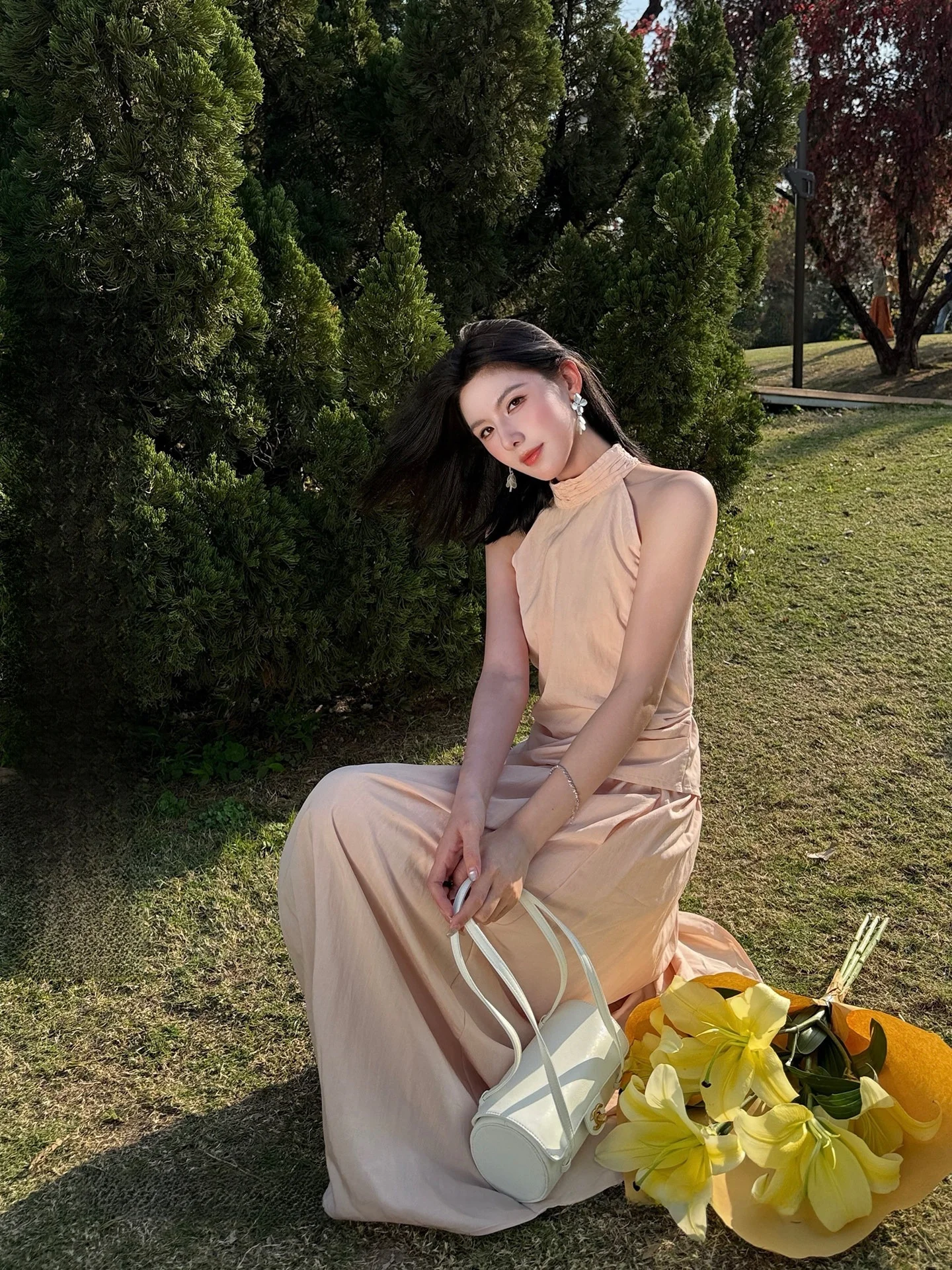 Qing Shu Small Orange Peach Half High Collar Pleated Skirt Set Two Piece Suite Elegant Style Casual Wear for Women
Qing Shu Small Orange Peach Half High Collar Pleated Skirt Set Two Piece Suite Elegant Style Casual Wear for Women