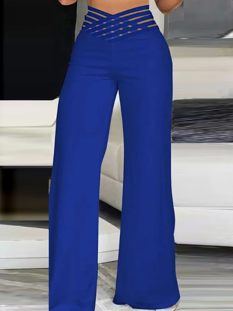 2023 Spring Summer Loungewear Wide Leg Pants Women Solid Fashion Hollow Out Slim High Elastic Waist Ladies Trousers Dropshipping
2023 Spring Summer Loungewear Wide Leg Pants Women Solid Fashion Hollow Out Slim High Elastic Waist Ladies Trousers Dropshipping