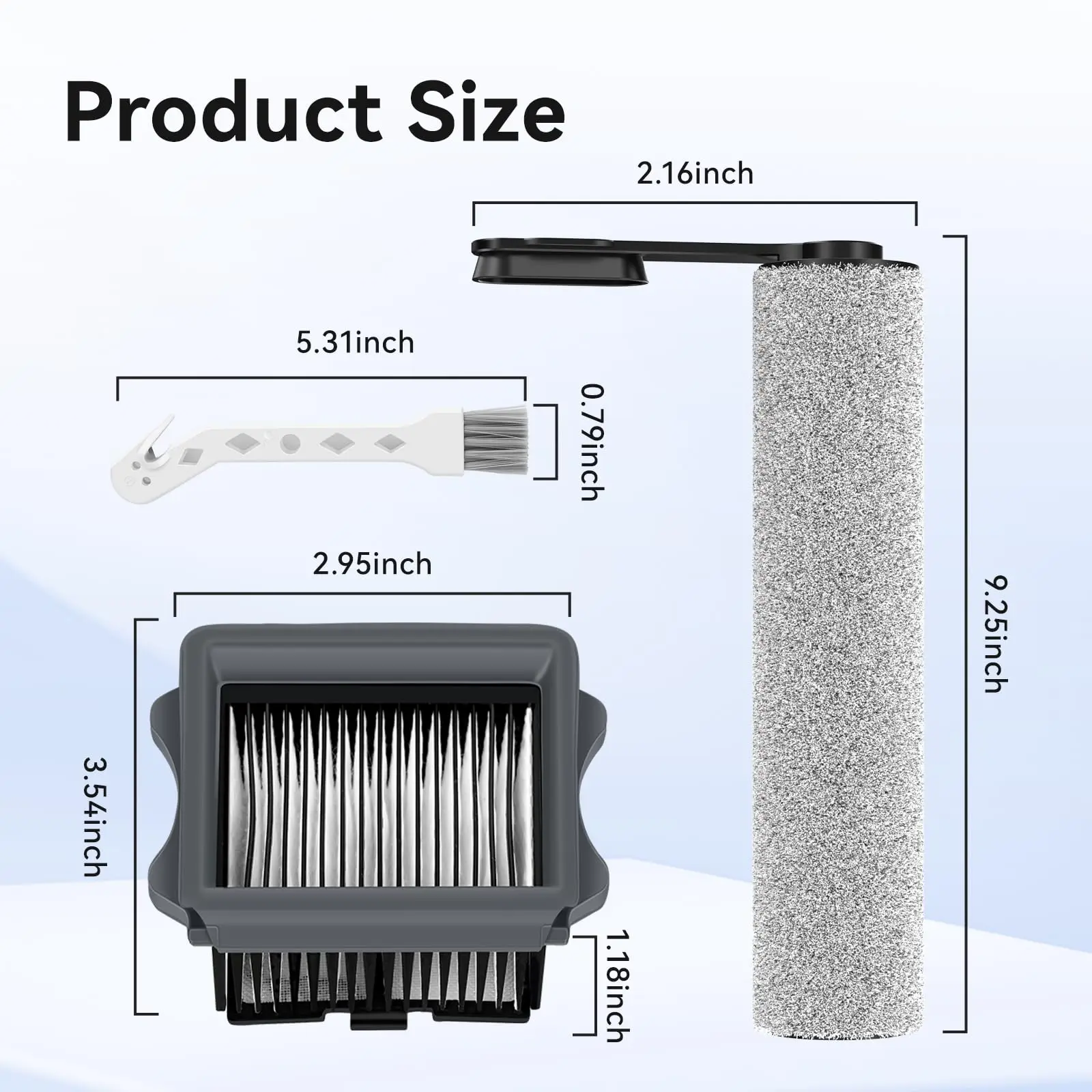 Compatible with Tineco Floor ONE S5 / S5 Pro 2 / S5 Pro / S5 Blue Vacuum Cleaner Roller Brush HEPA Filter Kit Accessories Parts
Compatible with Tineco Floor ONE S5 / S5 Pro 2 / S5 Pro / S5 Blue Vacuum Cleaner Roller Brush HEPA Filter Kit Accessories Parts