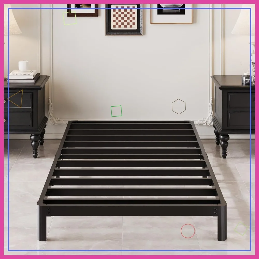 7 Inch Low Twin Bed Frame with Rounded Corner Legs, 1000 LBS Heavy Duty Metal Slats, No Box Spring Needed, Easy Assembly
7 Inch Low Twin Bed Frame with Rounded Corner Legs, 1000 LBS Heavy Duty Metal Slats, No Box Spring Needed, Easy Assembly