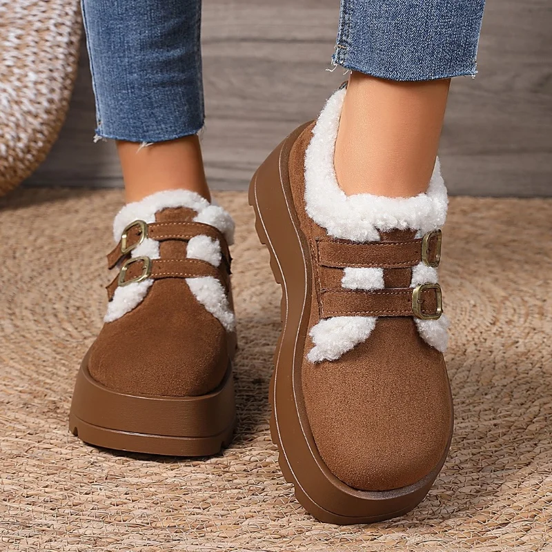 Women Fur Snow Ankle Boots Suede Flats Platform Shoes 2025 Trend Casual Sneakers Woman Fashion Winter New Warm Cotton Botas
Women Fur Snow Ankle Boots Suede Flats Platform Shoes 2025 Trend Casual Sneakers Woman Fashion Winter New Warm Cotton Botas