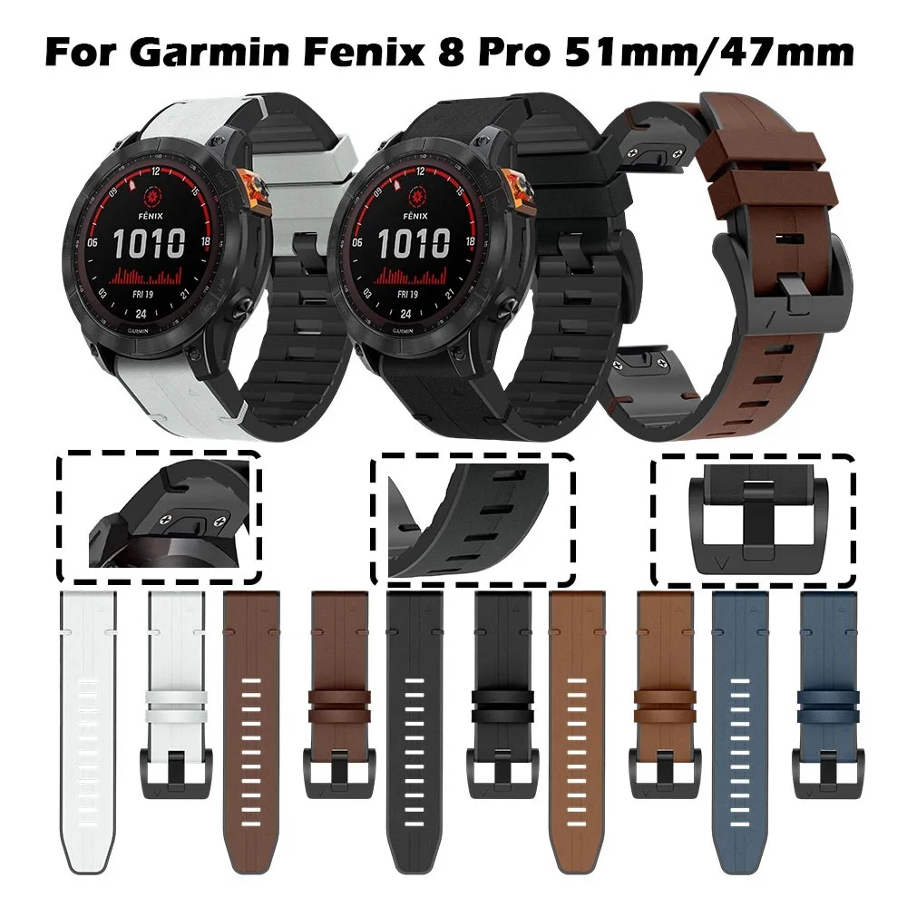 Business Silicone Quick Release Band for Garmin Fenix 8 Pro 51mm/47mm Band Accessories for Garmin Fenix 8 Pro 51mm/47mm Band
Business Silicone Quick Release Band for Garmin Fenix 8 Pro 51mm/47mm Band Accessories for Garmin Fenix 8 Pro 51mm/47mm Band