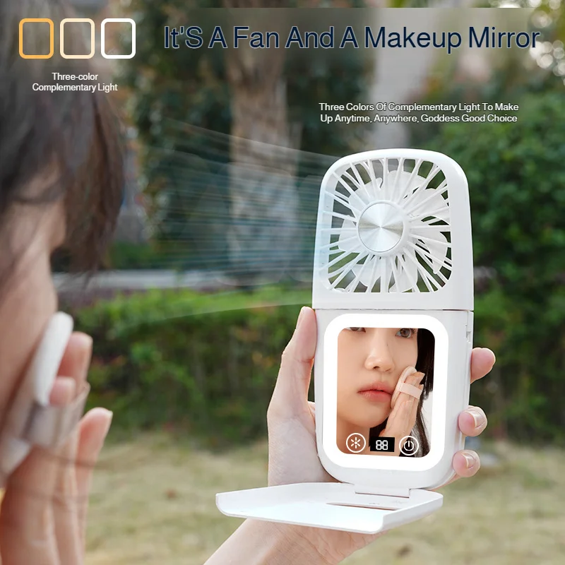 Folding Neck Fan with Mirror, Portable USB Rechargeable Desktop Stand, Makeup Mirror, Handheld Neck Fan, Outdoor Travel
Folding Neck Fan with Mirror, Portable USB Rechargeable Desktop Stand, Makeup Mirror, Handheld Neck Fan, Outdoor Travel