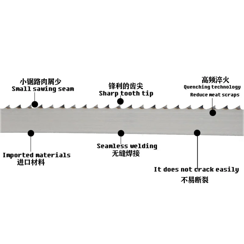 durable steel 1760 mm meat and bone cutting butcher band saw blade for machine Fast cutting Frozen meat shop bone saw blade
durable steel 1760 mm meat and bone cutting butcher band saw blade for machine Fast cutting Frozen meat shop bone saw blade