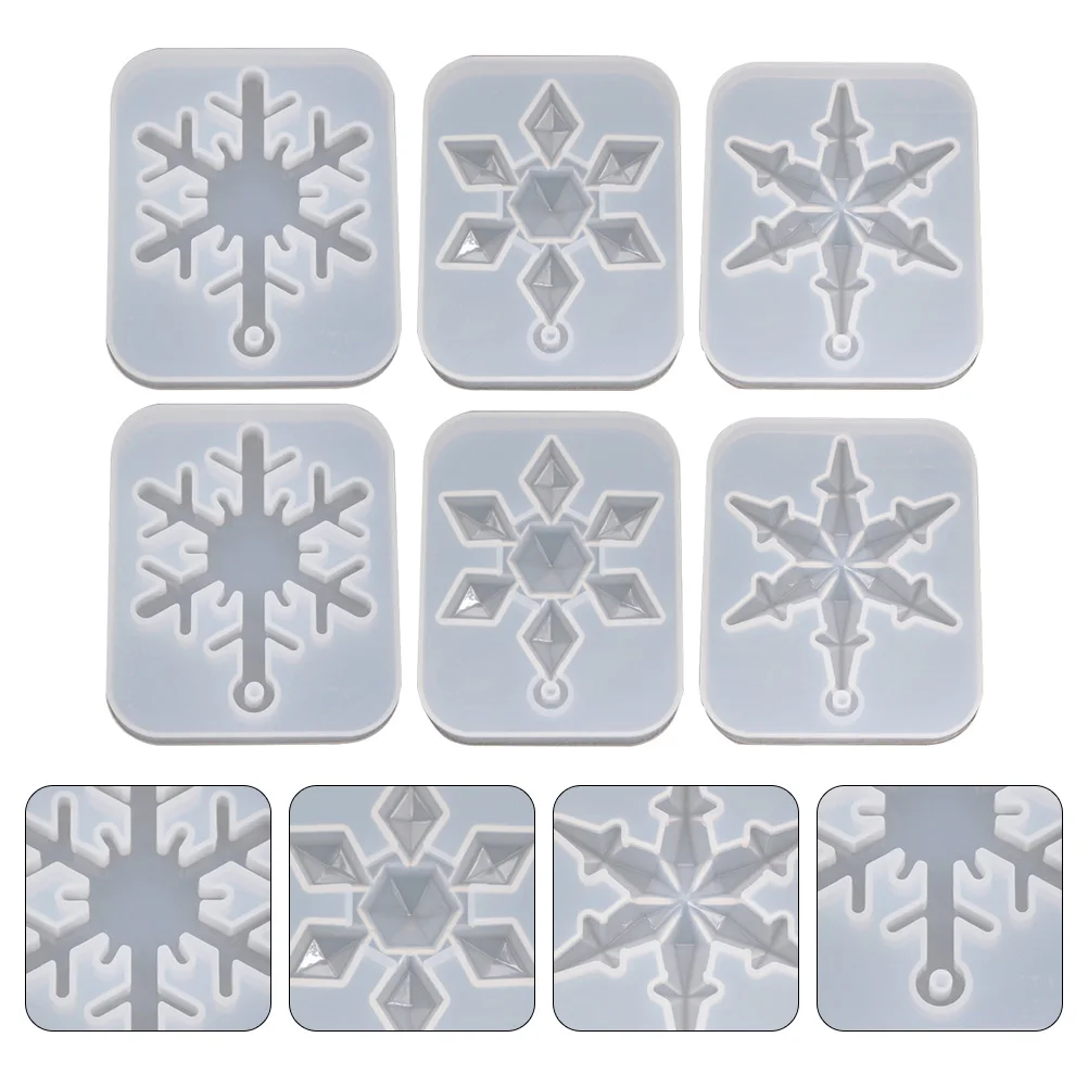 6 Pcs Snowflake Pendant Molds Silicone Craft Accessories Epoxy Resin Jewelry Making Supplies Sculpture Tools
6 Pcs Snowflake Pendant Molds Silicone Craft Accessories Epoxy Resin Jewelry Making Supplies Sculpture Tools