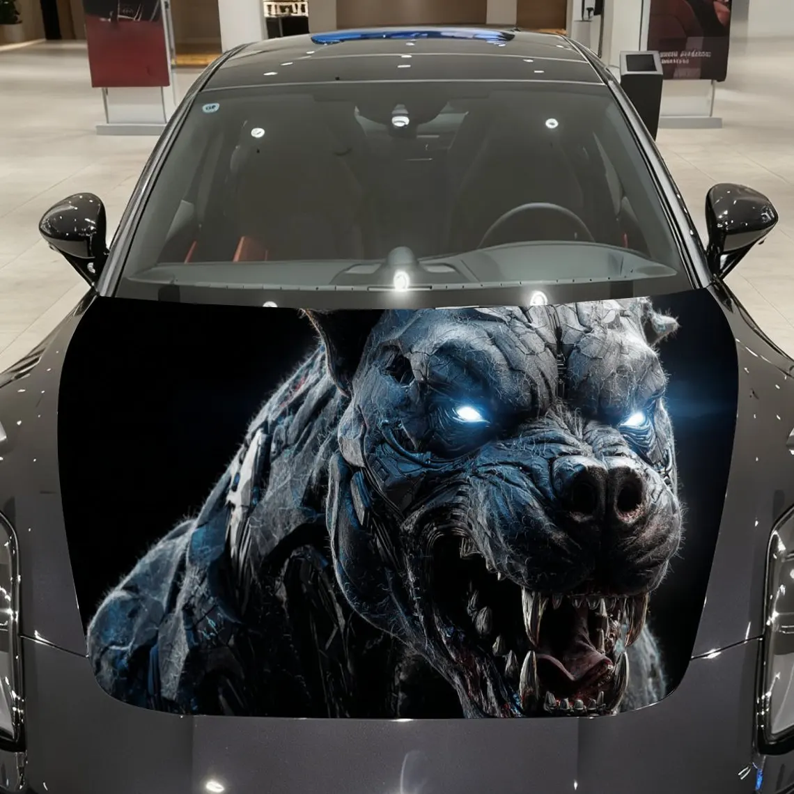 Cyberpunk Mechanical Dog Car Vinyl Wrap, PVC Material Waterproof Car Hood Sticker, Self-Adhesive Scratch-Resistant Stickers for
Cyberpunk Mechanical Dog Car Vinyl Wrap, PVC Material Waterproof Car Hood Sticker, Self-Adhesive Scratch-Resistant Stickers for