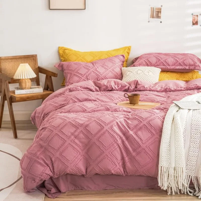 Textured Duvet Cover Set, Tufted Comforter Covers, Diamond Jacquard Soft Breathable Neutral for Men Women Bed All Seasons
Textured Duvet Cover Set, Tufted Comforter Covers, Diamond Jacquard Soft Breathable Neutral for Men Women Bed All Seasons