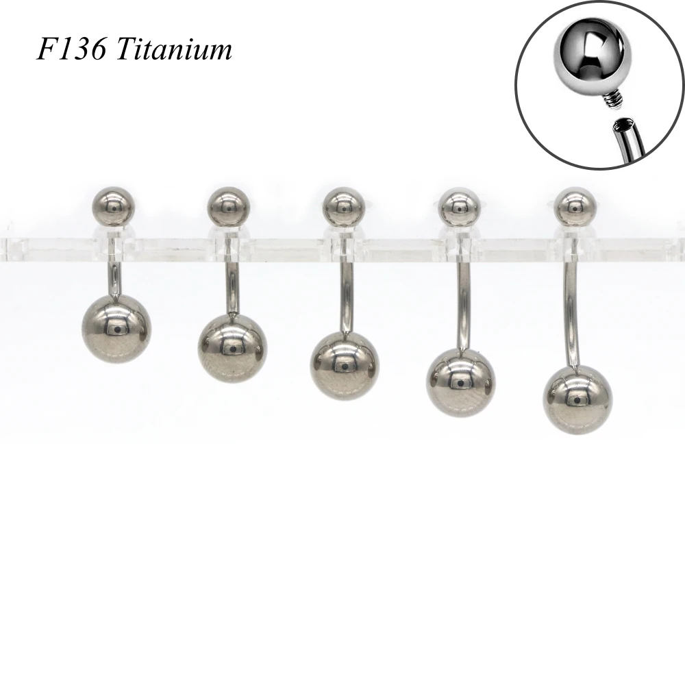 30pcs Belly Bar Curved Navel Ring Titanium Plain Ball Internal Thread Piercing Ombligo Body Jewelry 14G 8mm 10mm 12mm 14mm 16mm
30pcs Belly Bar Curved Navel Ring Titanium Plain Ball Internal Thread Piercing Ombligo Body Jewelry 14G 8mm 10mm 12mm 14mm 16mm