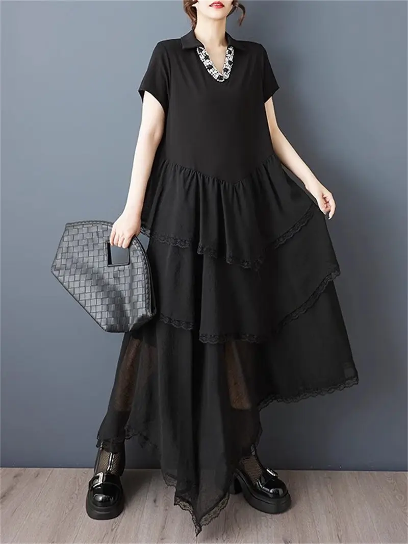 Лето 2022, новый свободный дизайн, v-образный вырез, нерегулярное шифоновое платье в стиле сращивания, повседневная одежда большого размера с короткими рукавами g1157
Лето 2022, новый свободный дизайн, v-образный вырез, нерегулярное шифоновое платье в стиле сращивания, повседневная одежда большого размера с короткими рукавами g1157