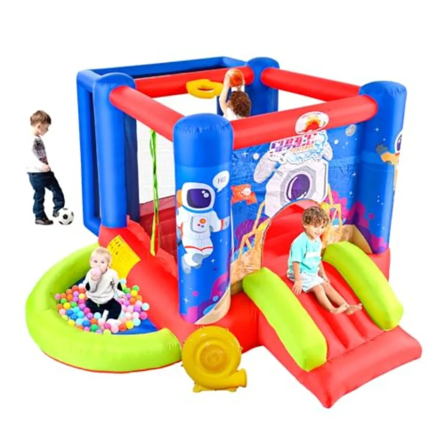 Надувной батут-горка с волнообразным бассейном и вентилятором для игр
Надувной батут-горка с волнообразным бассейном и вентилятором для игр