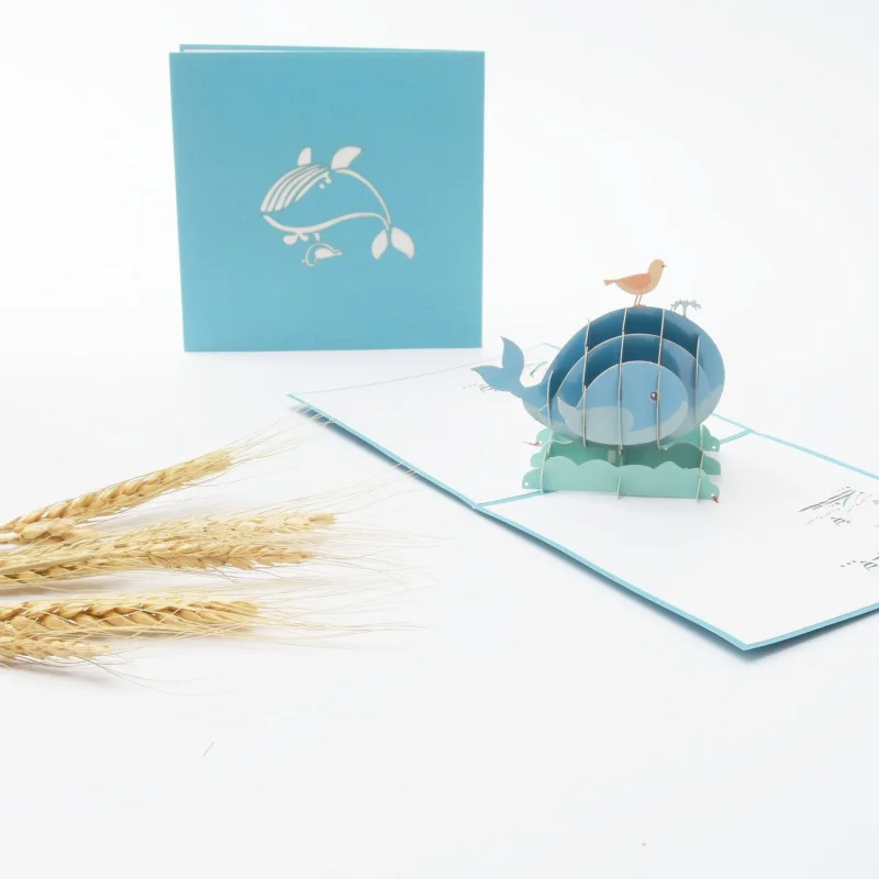 3D Pop-Up Whale Creative Cartoon Greeting Card Children's DIY Handmade Greeting Card Holiday Gift Card
3D Pop-Up Whale Creative Cartoon Greeting Card Children's DIY Handmade Greeting Card Holiday Gift Card