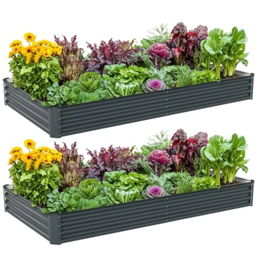 2PCS 8x4x1FT Galvanized Raised Garden Bed Kit Galvanized Planter Raised Garden Boxes Outdoor Large Metal Raised Garden Beds for
2PCS 8x4x1FT Galvanized Raised Garden Bed Kit Galvanized Planter Raised Garden Boxes Outdoor Large Metal Raised Garden Beds for