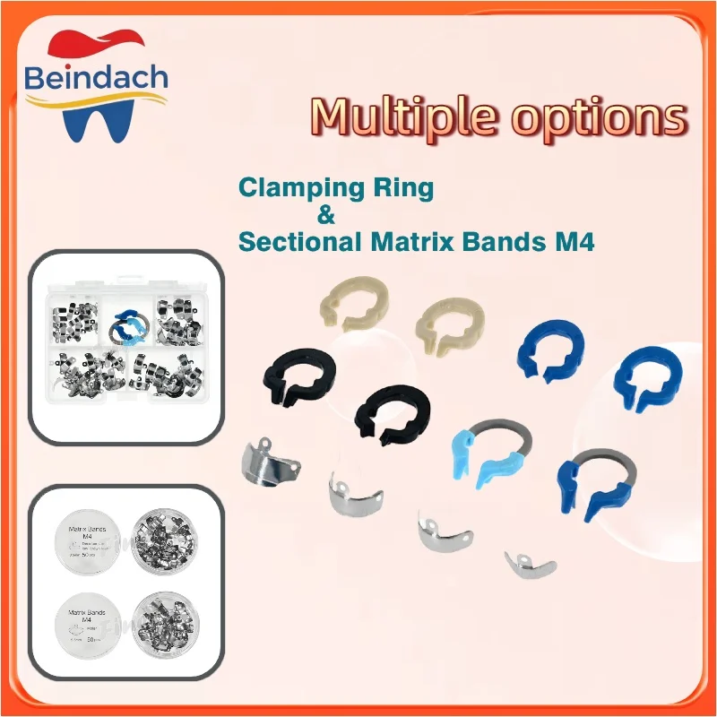 Стоматологическая секционная матричная система: матричные ленты, матрицы из NiTi, металлические матрицы, зажимы для секционных контурных матричных систем, титановые зажимы
Стоматологическая секционная матричная система: матричные ленты, матрицы из NiTi, металлические матрицы, зажимы для секционных контурных матричных систем, титановые зажимы