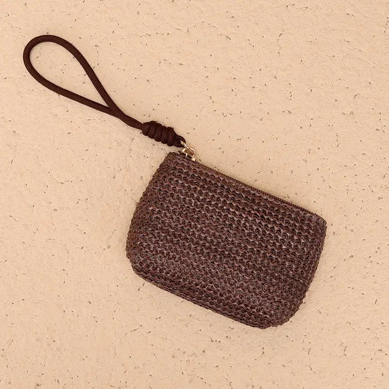 Женские мини-соломенные кошельки, кошельки для монет, держатель для карт, сумка для денег, женская модная сумка на молнии для девочек, помада, косметичка 
Женские мини-соломенные кошельки, кошельки для монет, держатель для карт, сумка для денег, женская модная сумка на молнии для девочек, помада, косметичка