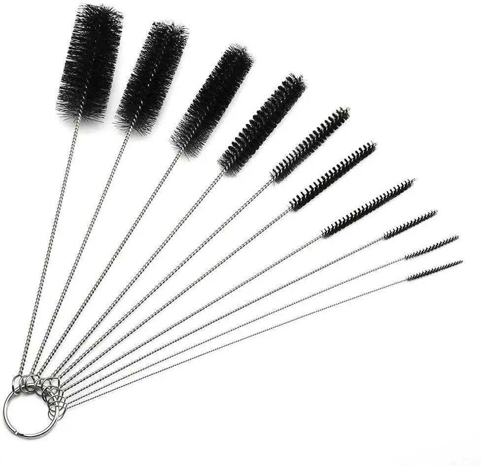 10-Pack Long Straw Brush Set, Nylon Pipe Tube Cleaner 8.2 Inch, 10 Diameters
10-Pack Long Straw Brush Set, Nylon Pipe Tube Cleaner 8.2 Inch, 10 Diameters