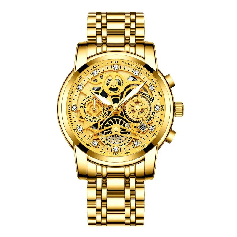 Ruizhiyuan best-selling gold watch - men's luxury waterproof watch, large gold-plated watch
Ruizhiyuan best-selling gold watch - men's luxury waterproof watch, large gold-plated watch