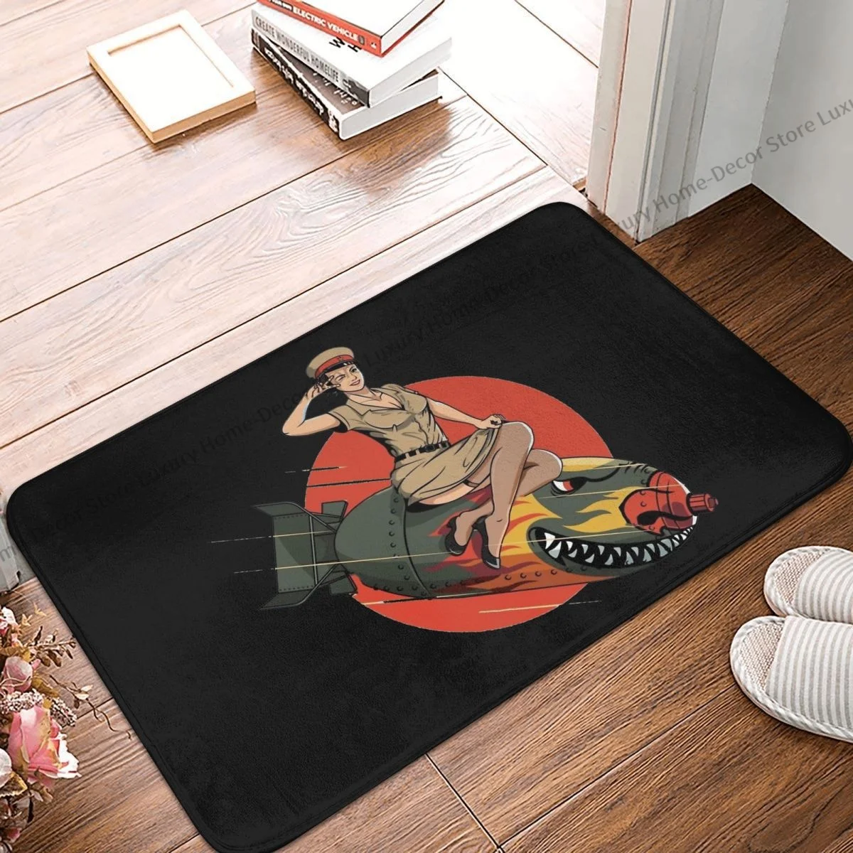 Bathroom Non-Slip Carpet Sexy Pin Up Girl Lady Luck Bomber Bedroom Mat Welcome Doormat Floor Decor Rug
Bathroom Non-Slip Carpet Sexy Pin Up Girl Lady Luck Bomber Bedroom Mat Welcome Doormat Floor Decor Rug