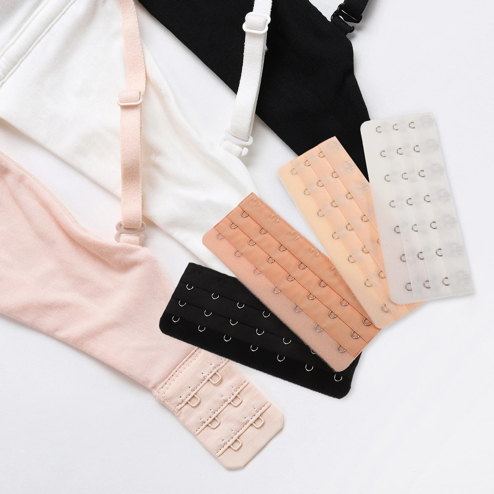 4Pcs Bra Extenders 7Hook PlusSize Women Underwear Buckle Extension StainlessSteel Polyester Elastic Hooks Matching
4Pcs Bra Extenders 7Hook PlusSize Women Underwear Buckle Extension StainlessSteel Polyester Elastic Hooks Matching