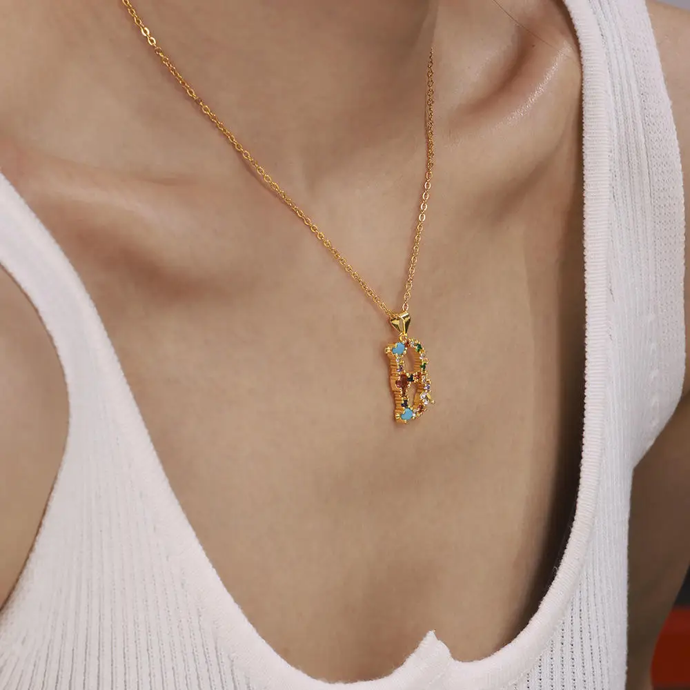 Zircon Micro-Set Pendant Nelace 26 Engli bet Letters Unique Individual Sle Hip Hop Clavicle Chain for Women
Zircon Micro-Set Pendant Nelace 26 Engli bet Letters Unique Individual Sle Hip Hop Clavicle Chain for Women